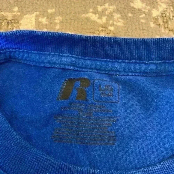 Kansas Jayhawks Russell Long Sleeve Shirt Size Large color Blue - Picture 3 of 5